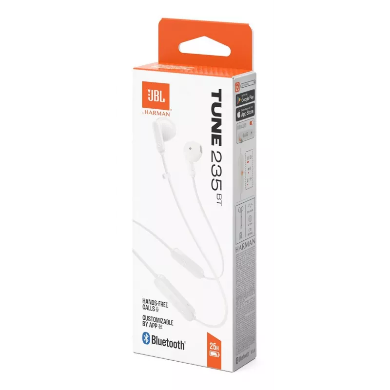 JBL Tune 235BT Bezvadu Iekšauss Austiņas Balss/Mūzika Bluetooth Balta
