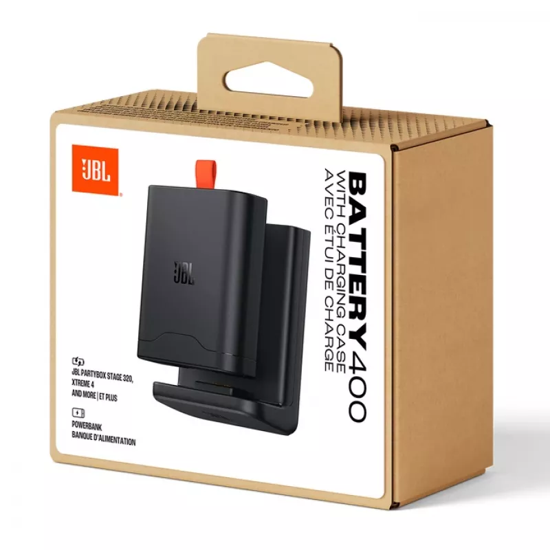 JBL Battery 400 uzlādējams akumulators ar uzlādes futrāli, Li-Ion 9444 mAh / 68 Wh, USB-C 5–45 W, Melns