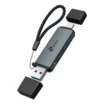 Karšu lasītājs TP-LINK UA430D USB 3.1 — MicroSD/SD atbalsts, 200 Mbit/s, Melns, 75×22.9×9.3 mm