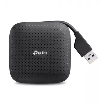TP-Link UH400 USB 3.2 Gen 1 (3.1 Gen 1) Type-A 4 portu USB centrmezgls 5000 Mbit/s Melns
