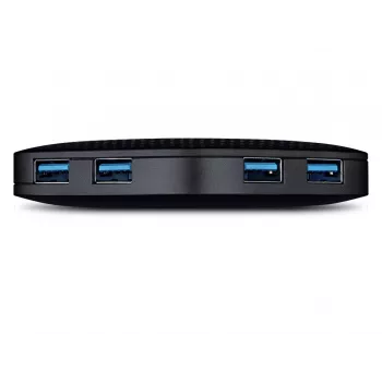 TP-Link UH400 USB 3.2 Gen 1 (3.1 Gen 1) Type-A 4 portu USB centrmezgls 5000 Mbit/s Melns