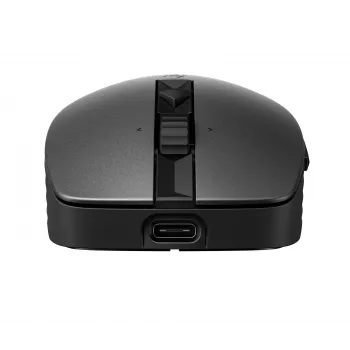 HP 715 uzlādējama vairāku ierīču pele, abpusēja, RF bezvadu + Bluetooth, 3000 DPI, melna