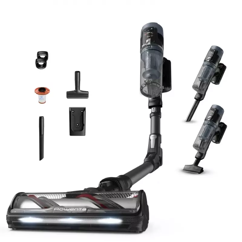 Rowenta X-Force Flex 14.80 RH9B36WV putekļsūcējs 2-in-1 bezvadu kātslota 670 W Melns, Zils