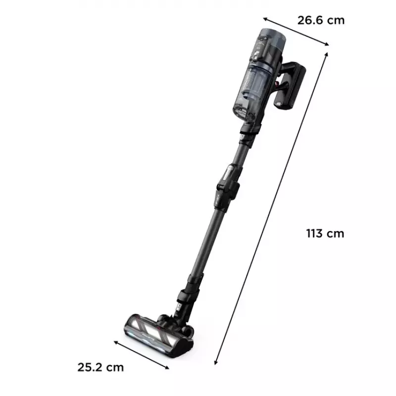Rowenta X-Force Flex 14.80 RH9B36WV putekļsūcējs 2-in-1 bezvadu kātslota 670 W Melns, Zils