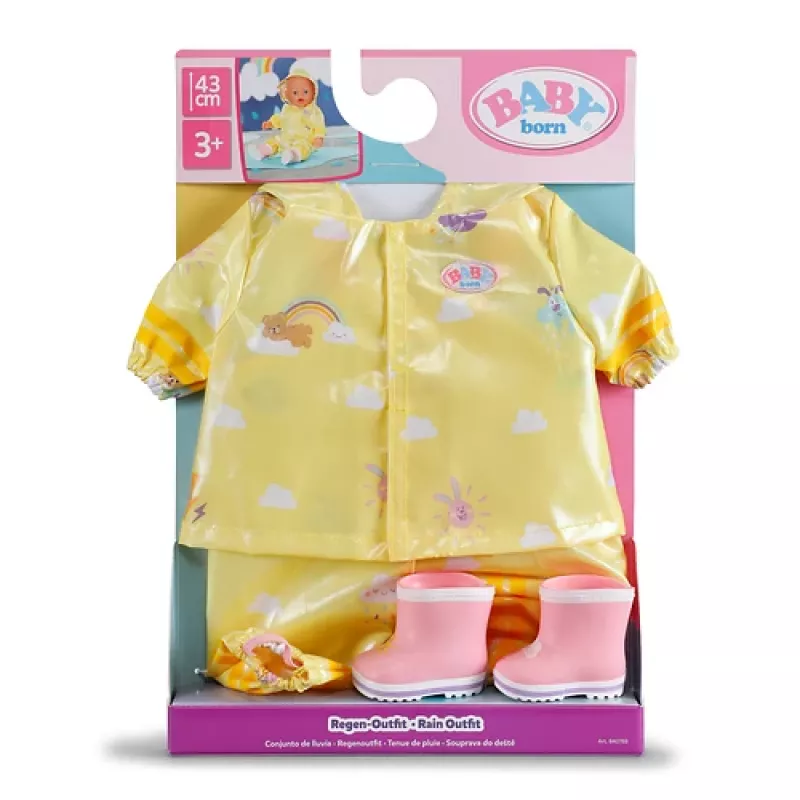 BABY born lietus komplekts 43cm, leļļu lietus tērps, 3 gadi