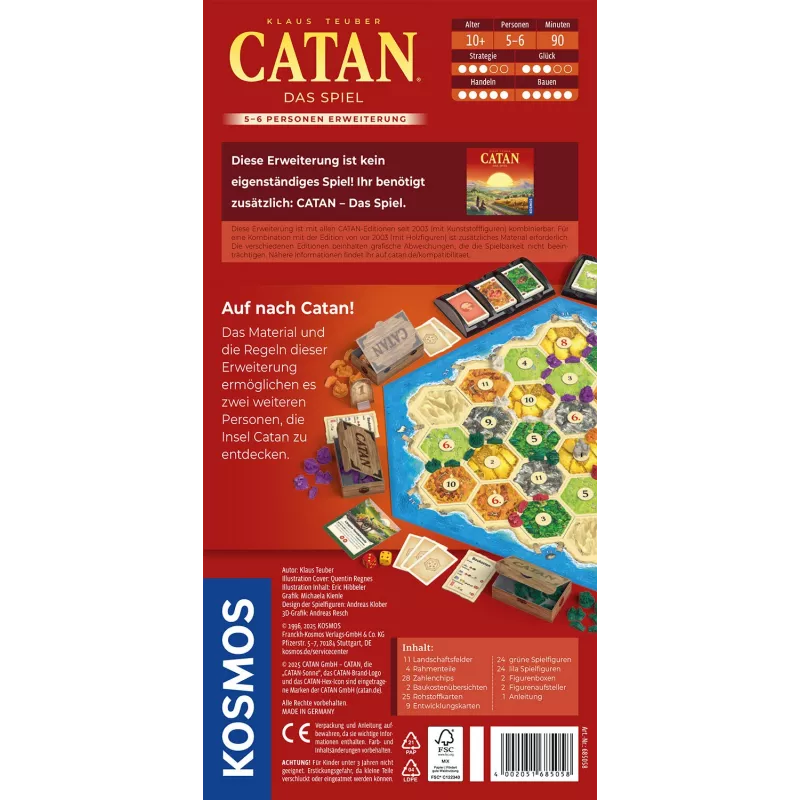 Kosmos CATAN kāršu spēle – stratēģija, 90 min, 10+ gadi