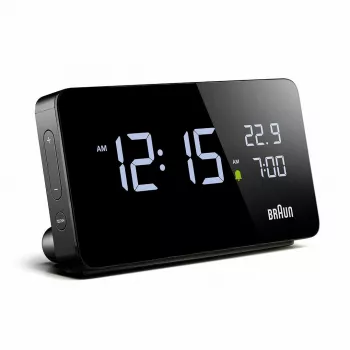Digitālais modinātājpulkstenis Braun BC20BEU, taisnstūrveida, melns