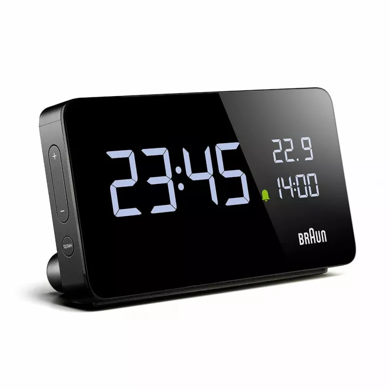 Digitālais modinātājpulkstenis Braun BC20BEU, taisnstūrveida, melns
