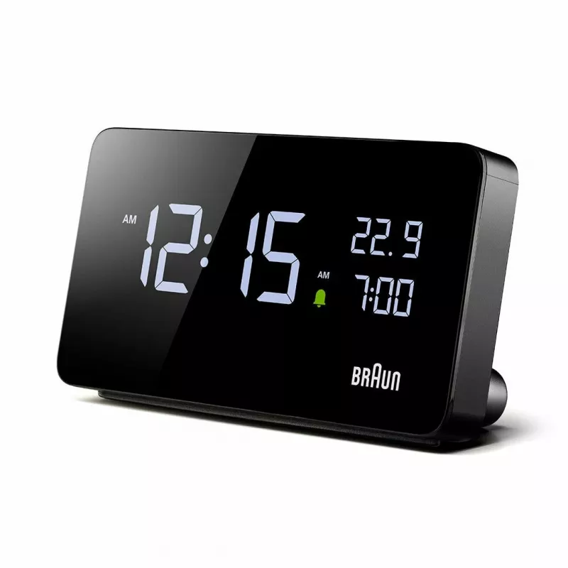 Digitālais modinātājpulkstenis Braun BC20BEU, taisnstūrveida, melns