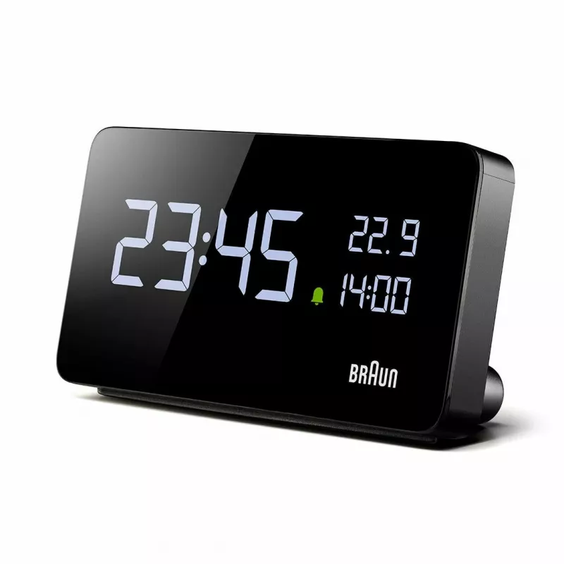 Digitālais modinātājpulkstenis Braun BC20BEU, taisnstūrveida, melns