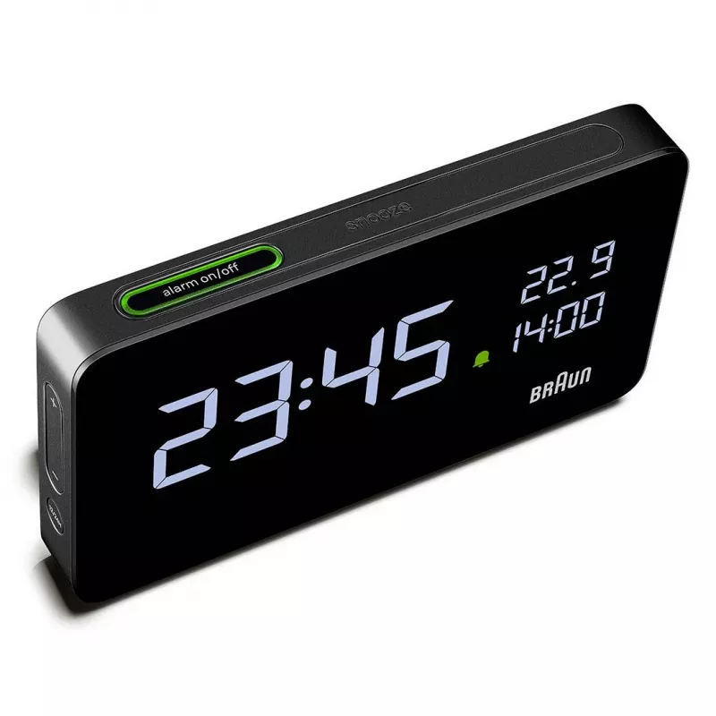 Digitālais modinātājpulkstenis Braun BC20BEU, taisnstūrveida, melns