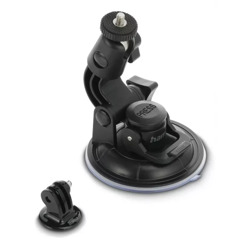 HAMA piesūcekņa turētājs action kamerām universāls automašīnas statīvs 3D Ø90 mm, max slodze 0.3 kg, augstums 5–11 cm