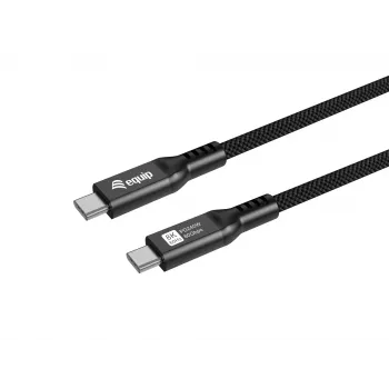 USB4 Gen4x2 C‑to‑C kabelis EQUIP 2 m, 80 Gbps, PD 240W, 8K@60Hz, Melns