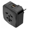 Hama 00223460 Ceļojumu adapteris ar USB-C un USB-A, 20W PD, melns