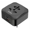 Hama 00223460 Ceļojumu adapteris ar USB-C un USB-A, 20W PD, melns