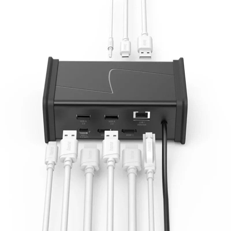 Hama 00200150 USB-C centrmezgls 9 porti 2x HDMI USB-A USB-C LAN