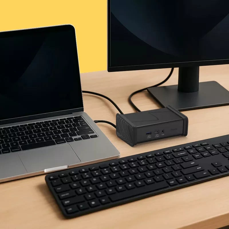 Hama 00200150 USB-C centrmezgls 9 porti 2x HDMI USB-A USB-C LAN