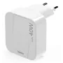 Hama 00125148 ātrais lādētājs viedtālruņiem un planšetēm, balts, 40 W GaN