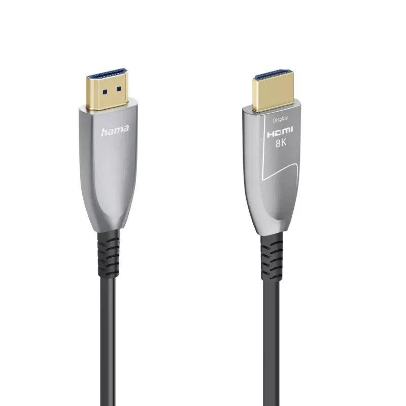 Hama 00202036 HDMI kabelis 15 m HDMI Type A (Standarta) Melns, Pelēks, Sudrabs