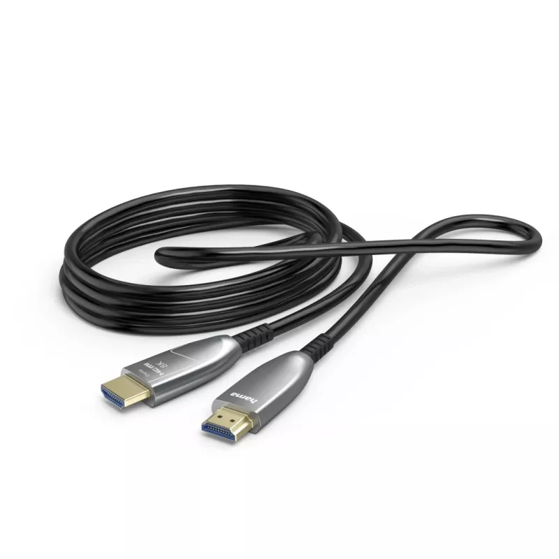 Hama 00202036 HDMI kabelis 15 m HDMI Type A (Standarta) Melns, Pelēks, Sudrabs