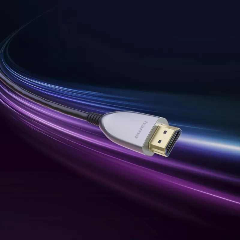 Hama 00202036 HDMI kabelis 15 m HDMI Type A (Standarta) Melns, Pelēks, Sudrabs