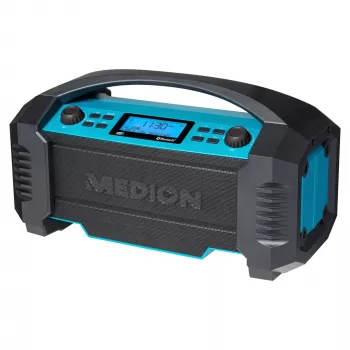 MEDION LIFE E66050 darba vietas radio, analogais un digitālais, melns, zils