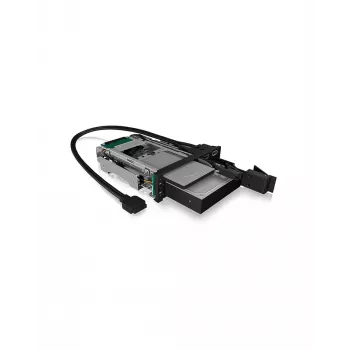ICY BOX IB-174SSK-U 13.3 cm (5.25 collu) Cieto disku paliktnis Melns