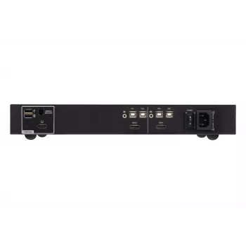 KVM slēdzis ATEN 2-portu USB HDMI Secure ar CAC, 4K UHD 3840x2160@60Hz, USB tastatūra/pelīte, metāla korpuss