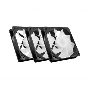 PC korpusa ventilators MSI MAG F120 ARGB x3 — 120 mm, 1300 RPM, hidrauliskie gultņi, melns