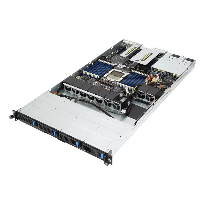 ASUS RS501A-E12-RS4 1U statīva serveris (LGA 6096, melns/sudrabs)