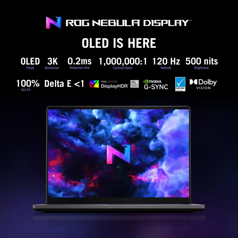 ASUS ROG Zephyrus G14 GA403WR-QS085W AMD Ryzen AI 9 370 klēpjdators 35,6 cm (14 collu) 3K 32 GB LPDDR5x-SDRAM 1 TB SSD NVIDIA GeForce RTX 5070 Ti Wi-Fi 7 (802.11be) Windows 11 Home pelēks