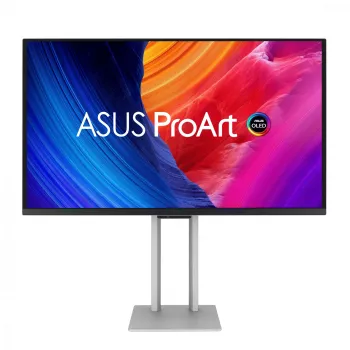 Datora monitors ASUS ProArt PA27UCDMR 67,3 cm (26,5 collu) 4K OLED Sudrabs, 0,1 ms, USB 3.2 Gen 2, skaļruņi, VESA