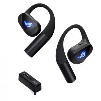 Austiņas ASUS ROG Cetra Open Wireless TWS Bluetooth Ear-hook Melnas, 20–20000 Hz, 116 g