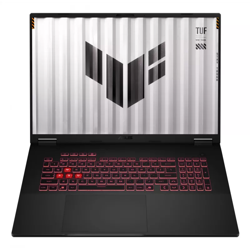 ASUS TUF Gaming A18 TUF808UM-DICS8103W AMD Ryzen 7 260 klēpjdators 45.7 cm (18 collu) WUXGA 32 GB DDR5-SDRAM 1 TB SSD NVIDIA GeForce RTX 5060 Wi-Fi 6E (802.11ax) Windows 11 Home Melns, Pelēks