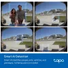 TP-Link Tapo Video Durvju Zvans D235 + D100C, 2K 5MP, 180°, IP66, Bezvadu, Melns/Balts