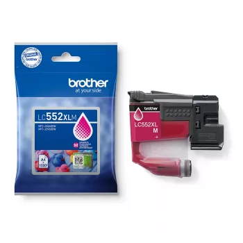 Brother LC552XLM oriģinālā magenta tintes kasetne, pigmenta tinte, 1500 lpp., viena kasetne
