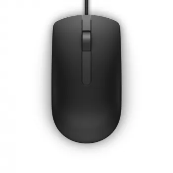 DELL vadu pele MS116 - Melna, Ambidextra, Optiska, USB Type-A, 1000 DPI