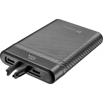 Sandberg Survivor Nano Powerbank 10000, 10000 mAh, Li-Ion, 3.7 V, 20 W, Melns