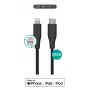 Lightning–USB-C kabelis eSTUFF ES602180-BULK — 1 m, Melns, MFi, RoHS