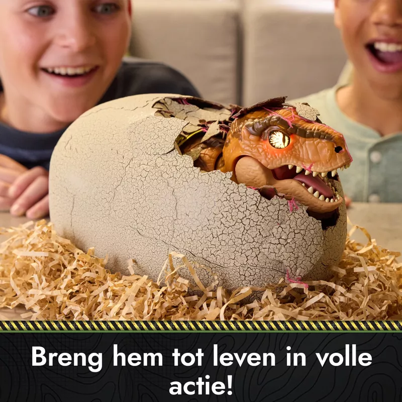 Jurassic World Primal Hatch Interaktīvā rotaļlieta Dinozaurs & Ola, Izperē un apmāci savu mazuli ar 100+ skaņām un reakcijām, Bērnu rotaļlietas zēniem un meitenēm no 5 gadu vecuma