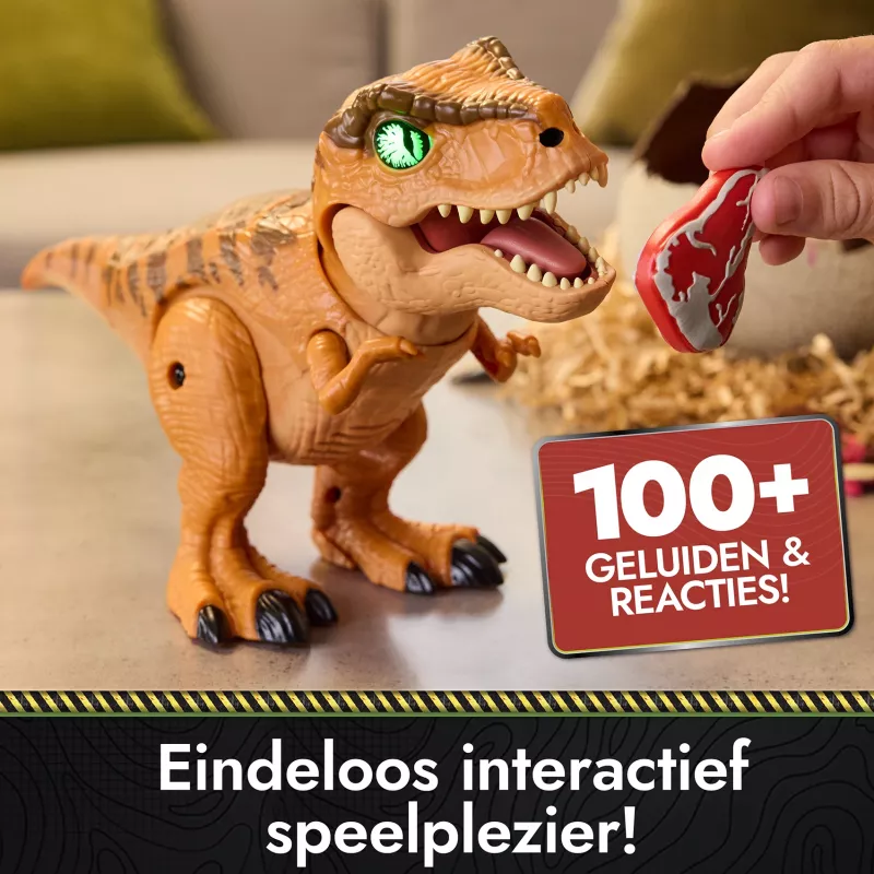 Jurassic World Primal Hatch Interaktīvā rotaļlieta Dinozaurs & Ola, Izperē un apmāci savu mazuli ar 100+ skaņām un reakcijām, Bērnu rotaļlietas zēniem un meitenēm no 5 gadu vecuma