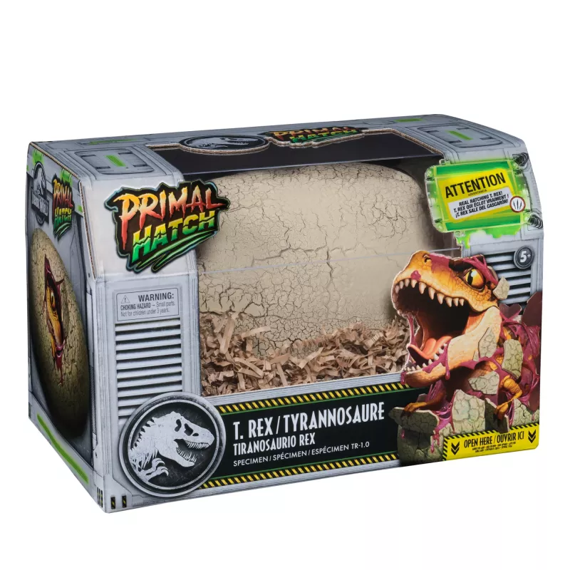 Jurassic World Primal Hatch Interaktīvā rotaļlieta Dinozaurs & Ola, Izperē un apmāci savu mazuli ar 100+ skaņām un reakcijām, Bērnu rotaļlietas zēniem un meitenēm no 5 gadu vecuma