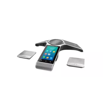 IP konferences telefons Yealink CP960 — sudraba, pogas un skārienjutīga vadība, Micro-USB B & USB-A, 338×338×74 mm