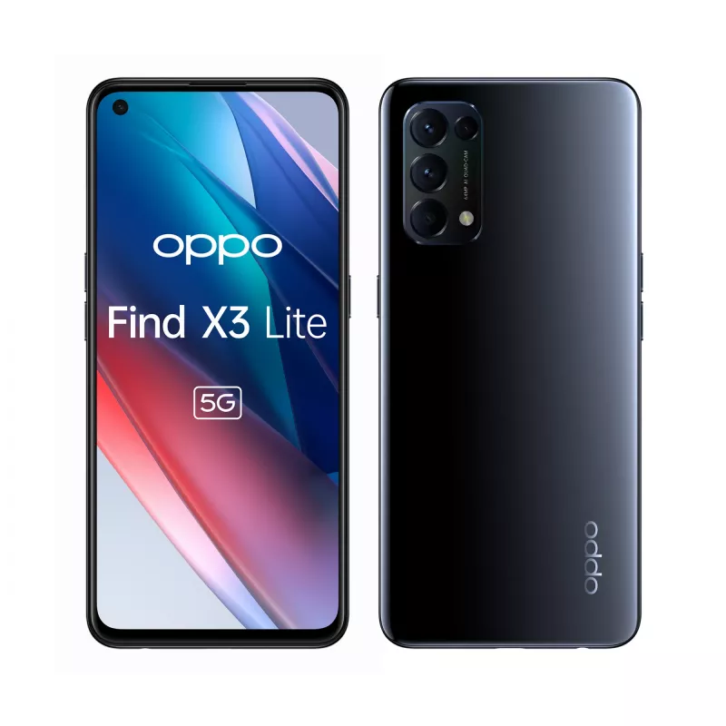OPPO Find X3 Lite 16.3 cm (6,43 collu) Dual SIM ColorOS 11.1 5G USB Type-C 8 GB 128 GB 4300 mAh Melns