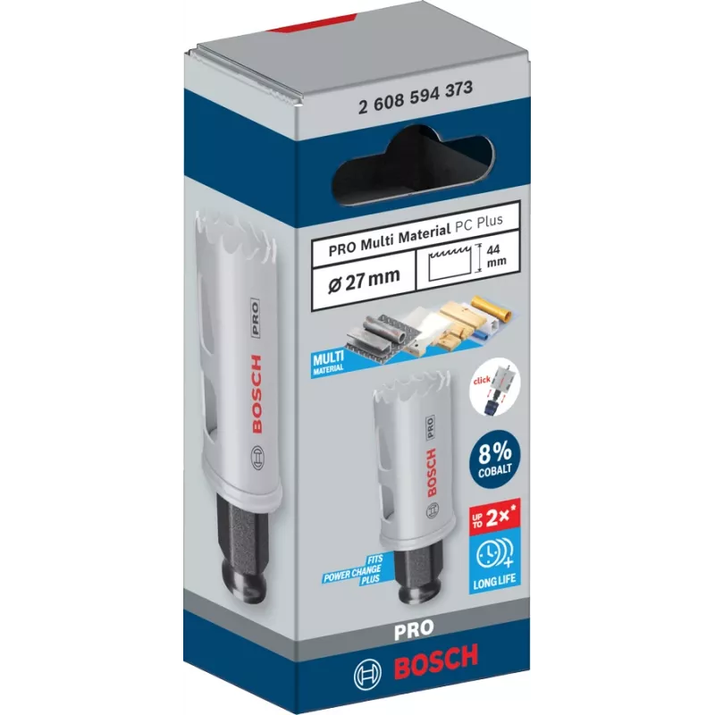 Urbja zāģis Bosch PRO Multi Material PC Plus 44/27 mm — viens, urbjam, Ø27 mm