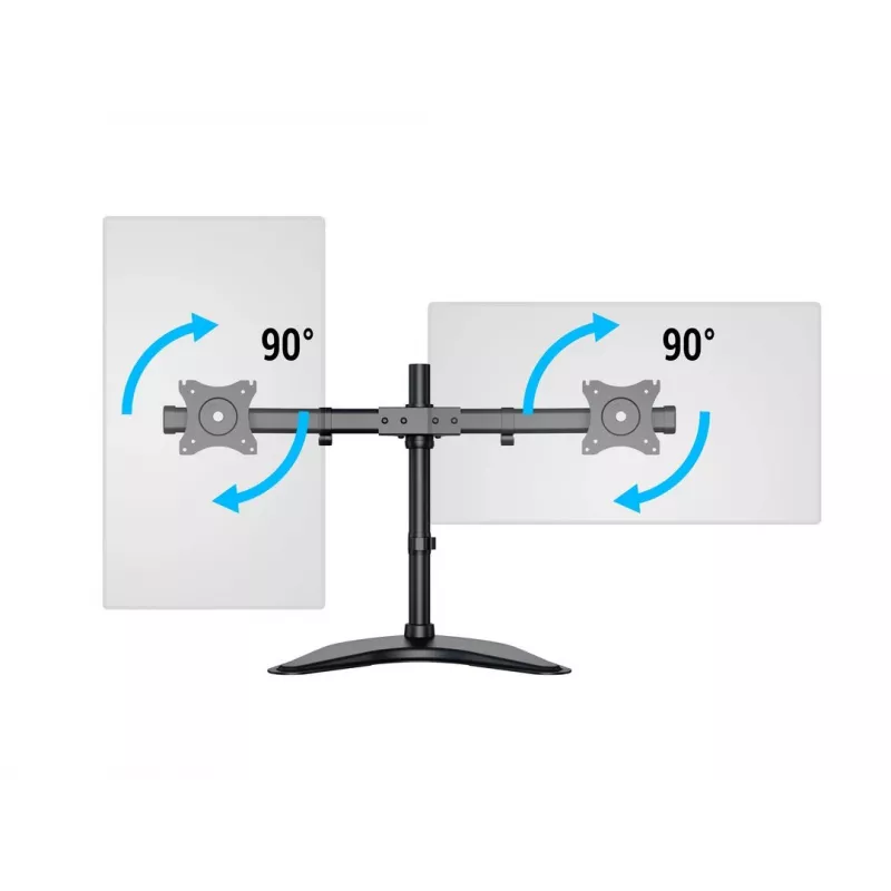 Multibrackets M Deskstand Basic Dual, brīvi stāvošs, 16 kg, 38.1 cm (15 collas), 68.6 cm (27 collas), 100 x 100 mm, Melns
