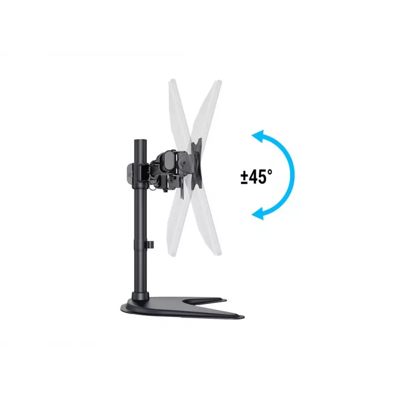 Multibrackets M Deskstand Basic Dual, brīvi stāvošs, 16 kg, 38.1 cm (15 collas), 68.6 cm (27 collas), 100 x 100 mm, Melns