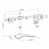 Multibrackets M Deskstand Basic Dual, brīvi stāvošs, 16 kg, 38.1 cm (15 collas), 68.6 cm (27 collas), 100 x 100 mm, Melns