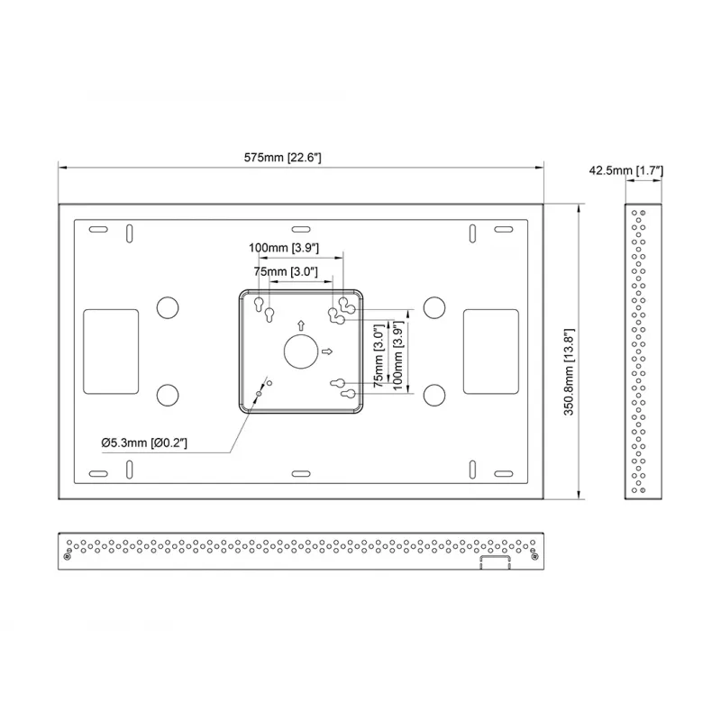 Korpuss MULTIBRACKETS M Pro Series QB24R & QB24R-T Melns — Tērauds, Ainava, Piemērots 24 collu