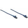 Intellinet tīkla vads, Cat6, 10m, Zils, CCA, U/UTP, PVC, RJ45, zeltīti kontakti, aizsargvāciņš, ar līkumu aizsardzību, mūža garantija